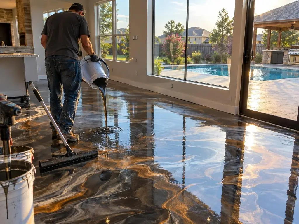 Metallic Epoxy Flooring in Houston, TX